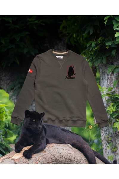 Bluza męska z jaguarem amerykańskim - szara
